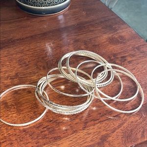 15 Gold Stackable Bracelets!